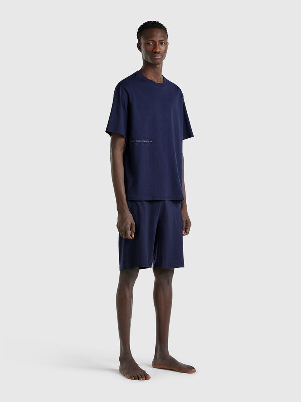 Pantalón corto con elástico con logo Hombre
