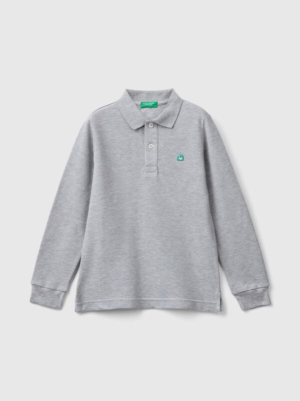 Polo de manga larga de algodón  Niño