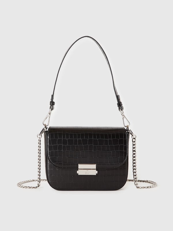 Bolso Be Bag pequeño negro con estampado de cocos Mujer