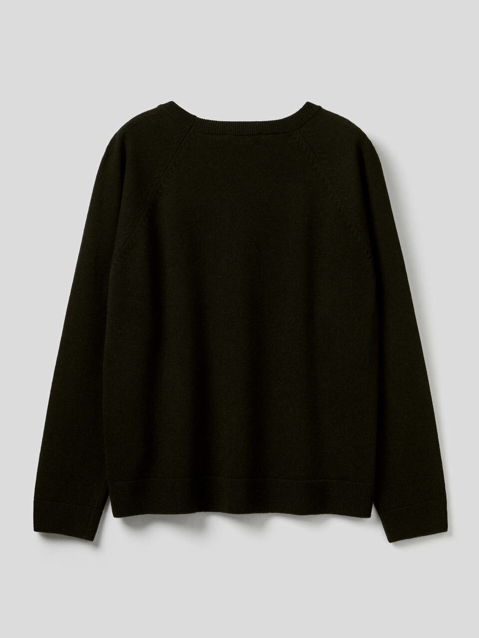 Jersey de cuello redondo en mezcla de lana y cachemir image number 2