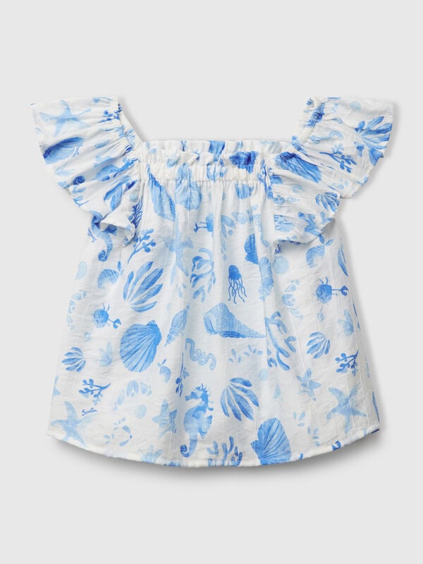Top con estampado floral Niña