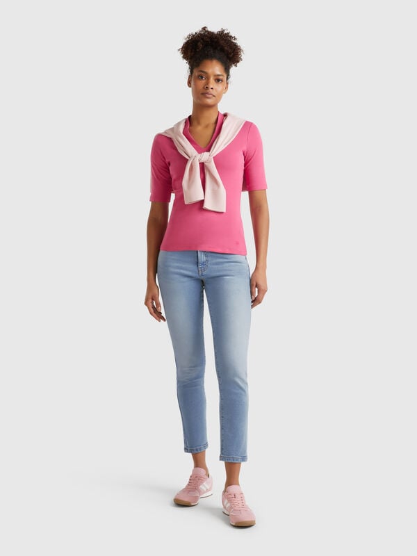 Vaqueros slim de talle alto Mujer