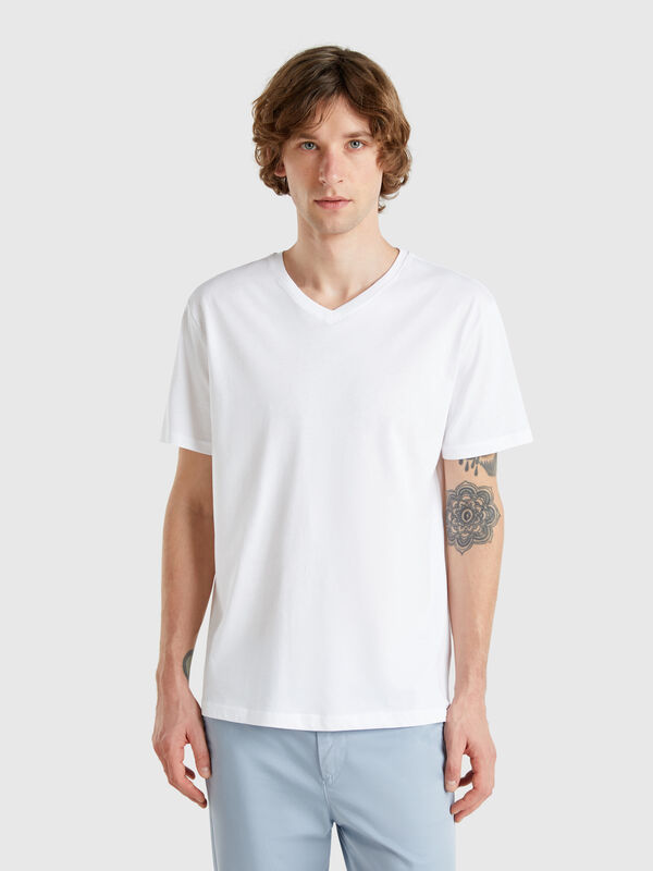 Camiseta de algodón de fibra larga Hombre