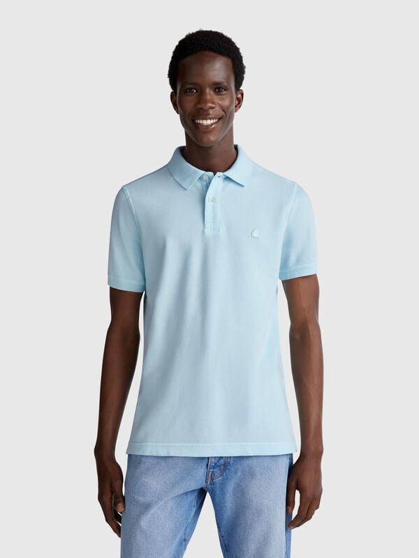 Polo regular fit turquesa Hombre