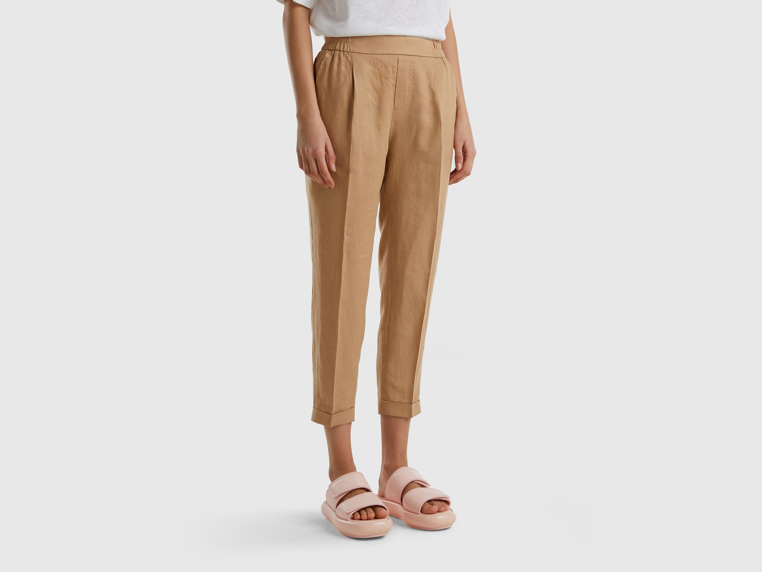 Pantalon cropped mujer clearance