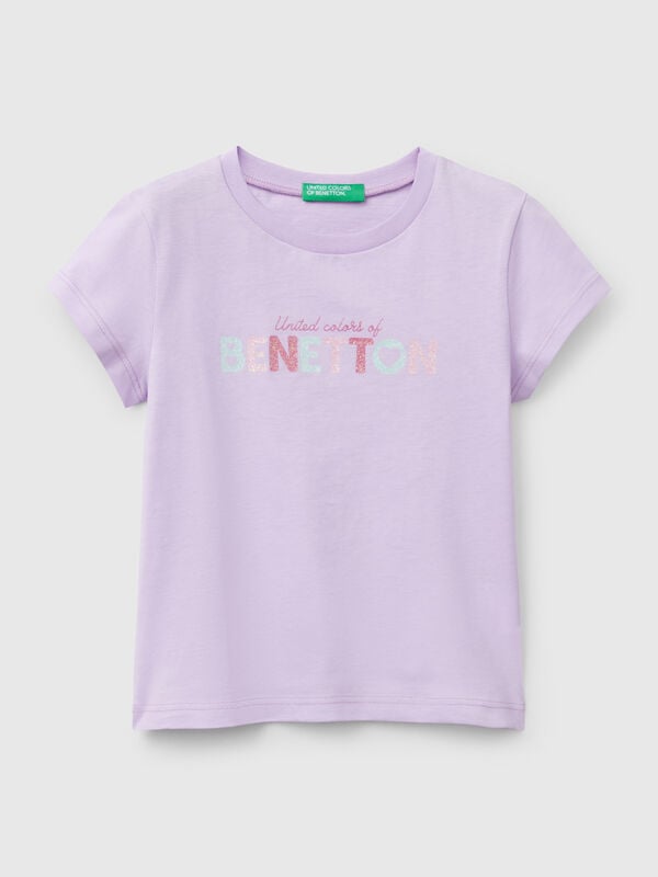 Camiseta con estampado de purpurina Niña