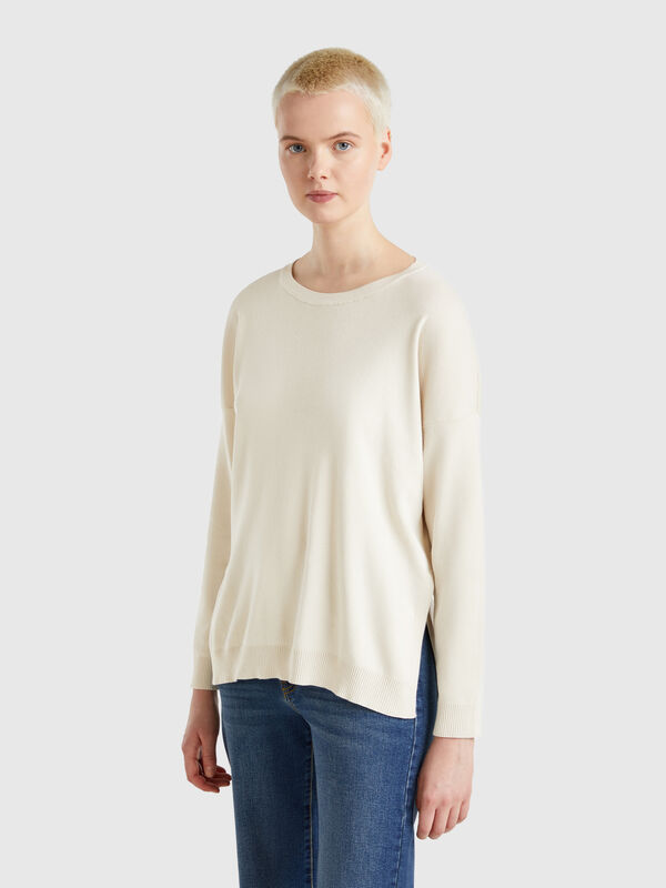 Jersey over fit de algodón Mujer