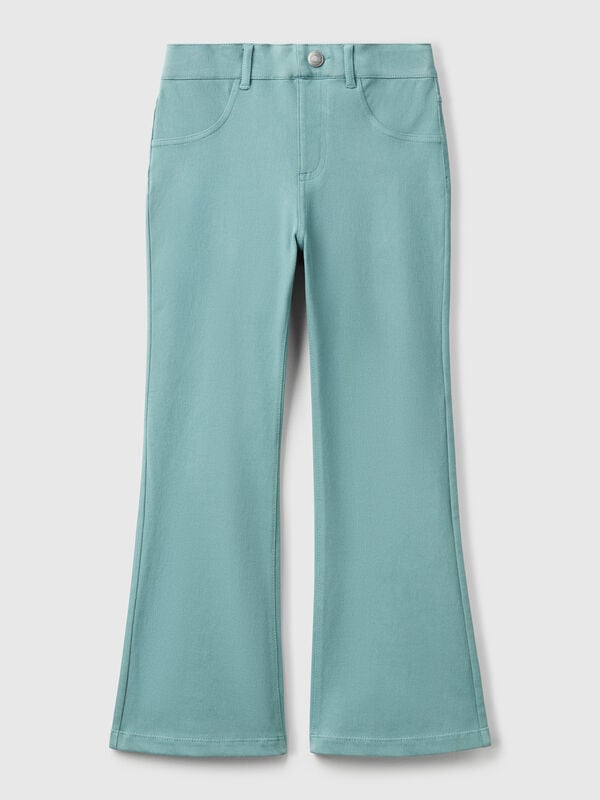 Pantalón acampanado de algodón elástico Niña