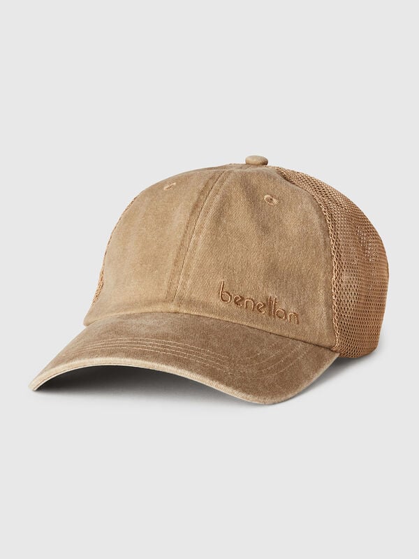 Gorra de béisbol de algodón y malla. Hombre