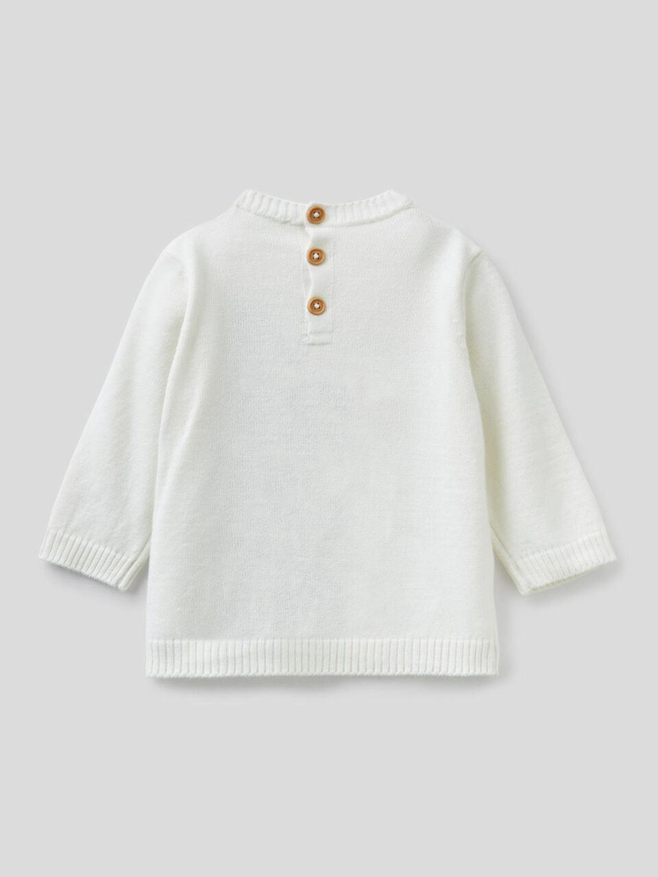 Jersey de tricot con animalito bordado image number 2
