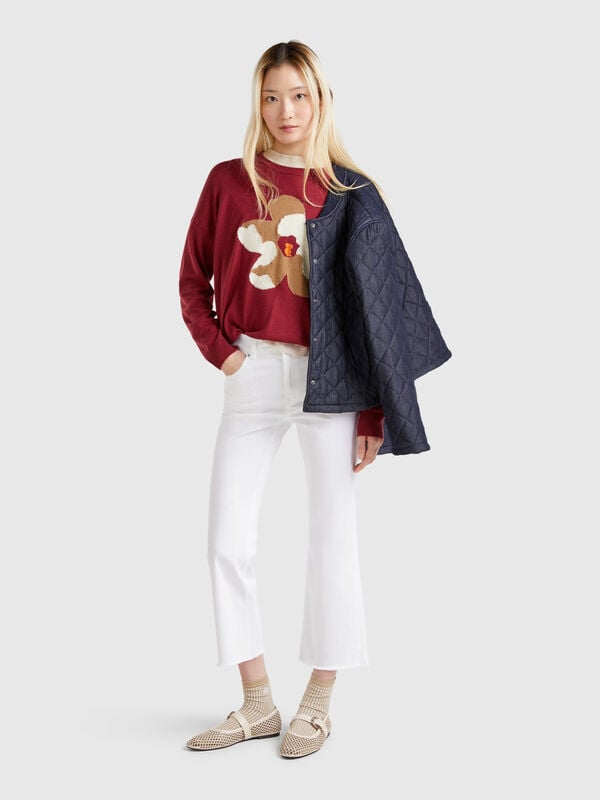 Pantalón cropped cinco bolsillos Mujer