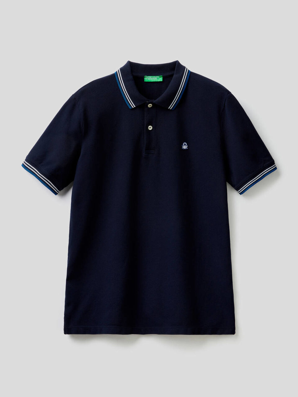 Polo de manga corta de algodón elástico image number 1