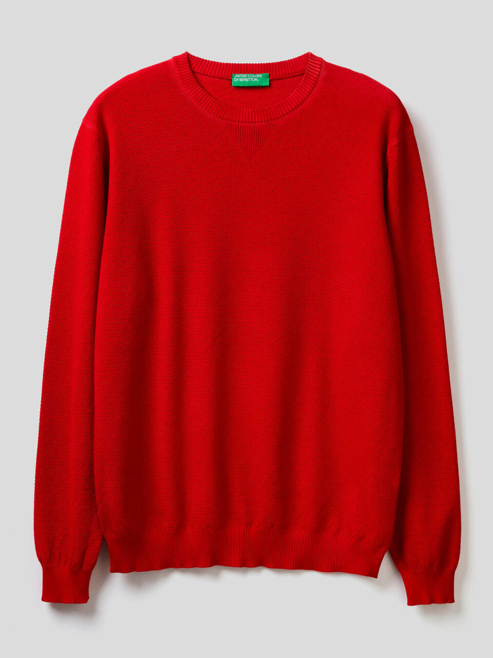 Jersey de cuello redondo con detalle en V image number 1