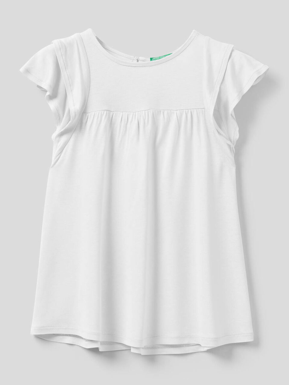 Camiseta con volantes en las mangas image number null