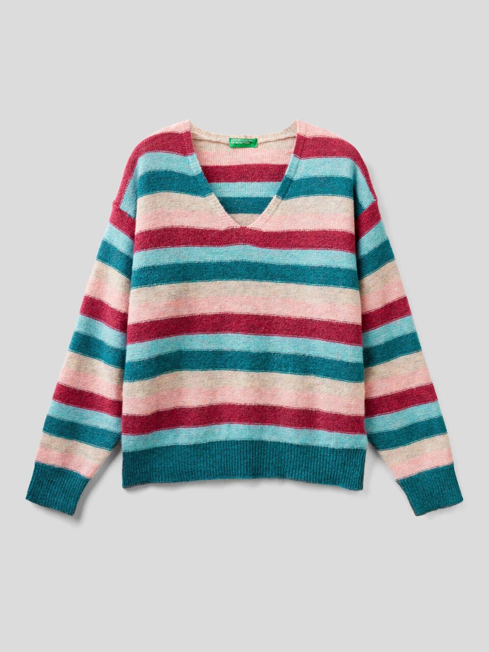 Jersey de lana mixta con escote de pico image number 1