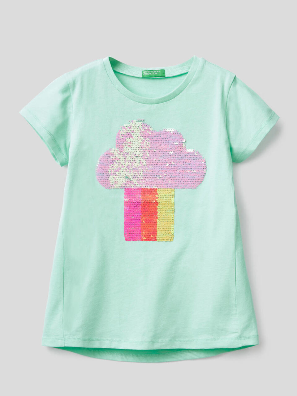 Camiseta de algodón con lentejuelas image number 1