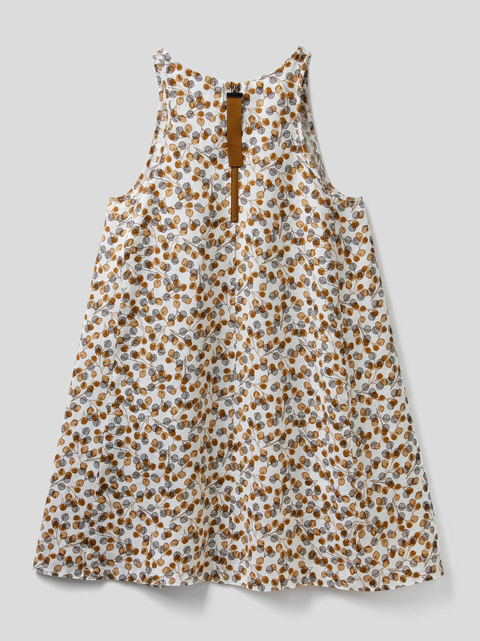 Vestido de 100% lino con estampado image number 2