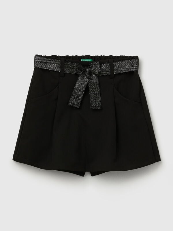 Culottes con cinturón Niña