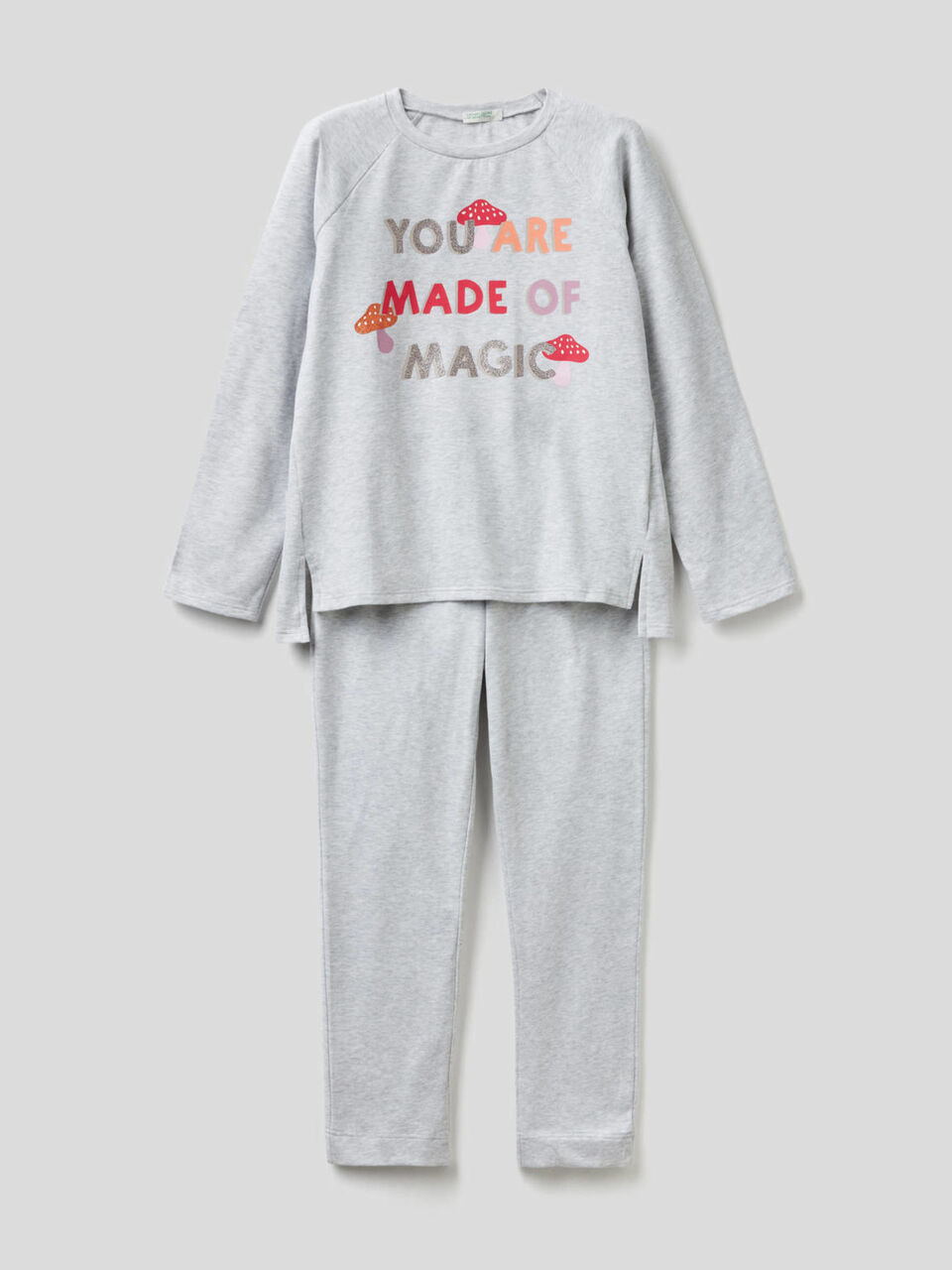 Pijama de algodón elástico de tacto cálido image number 1