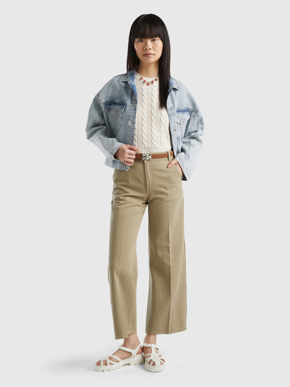 Benetton pantalones shop mujer rebajas