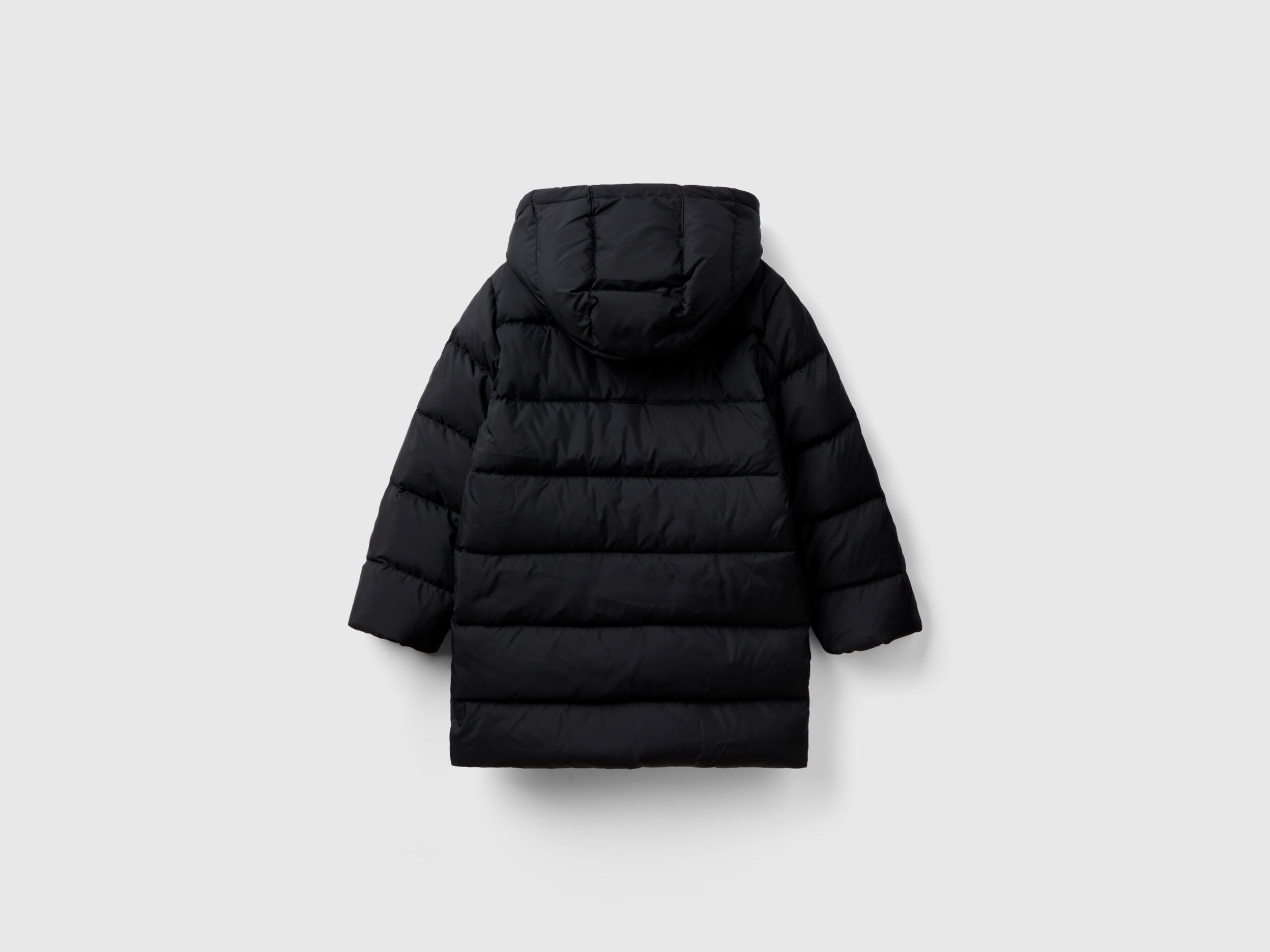 Plumifero con capucha desmontable Negro Benetton