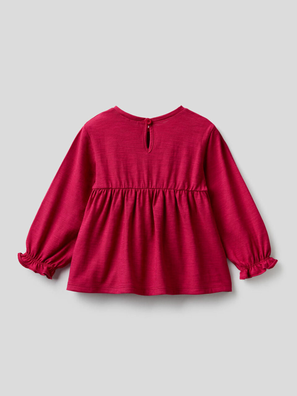 Blusa de 100 % algodón orgánico con volante image number 2