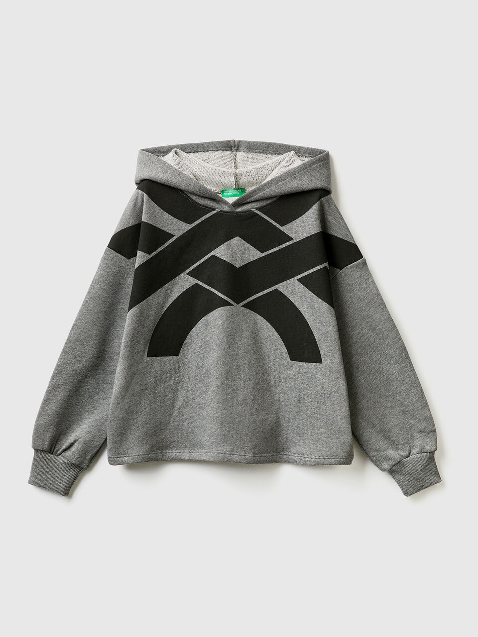 Sudadera oversize con capucha - Gris oscuro - MUJER