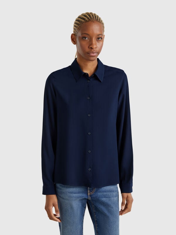 Camisa viscosa corte regular Mujer