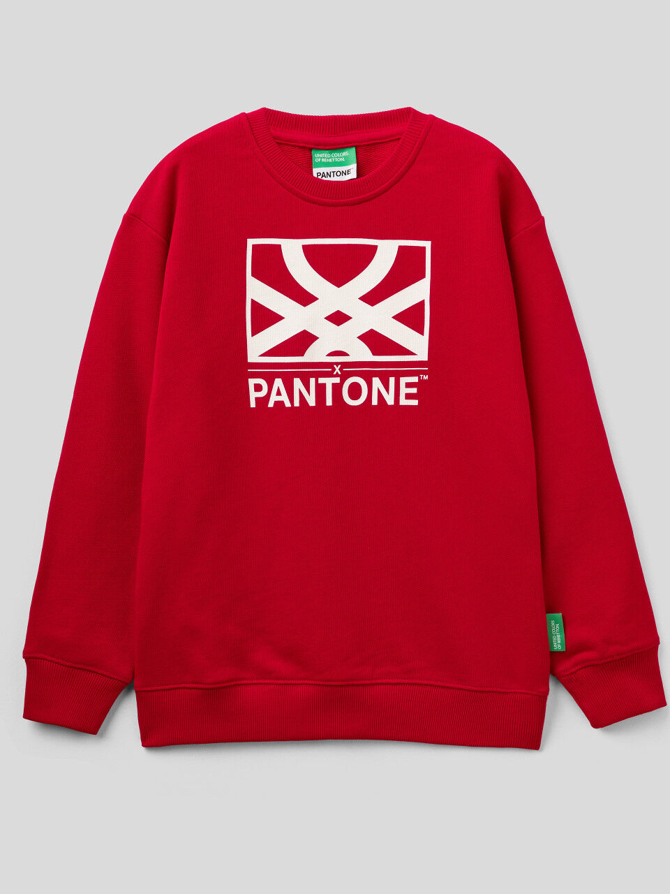Sudadera cerrada roja BenettonxPantone™