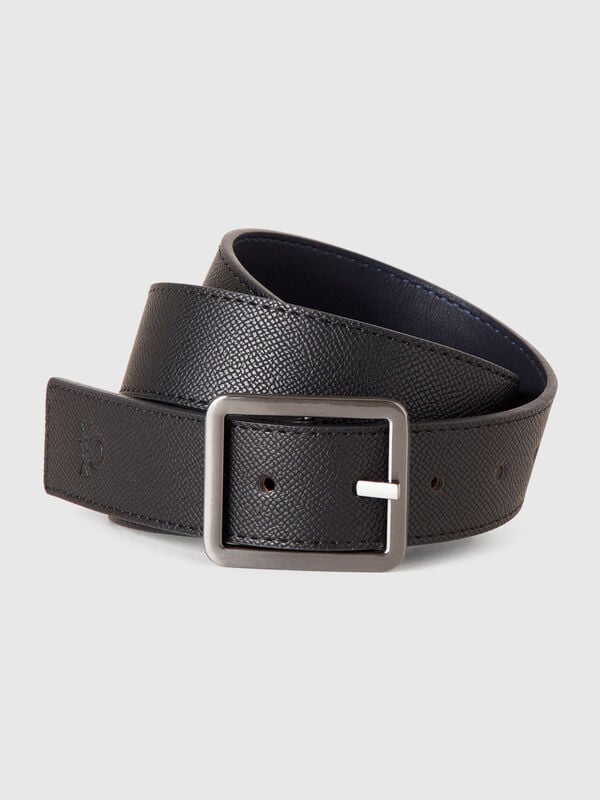 Cinturón reversible en tejido revestido Hombre