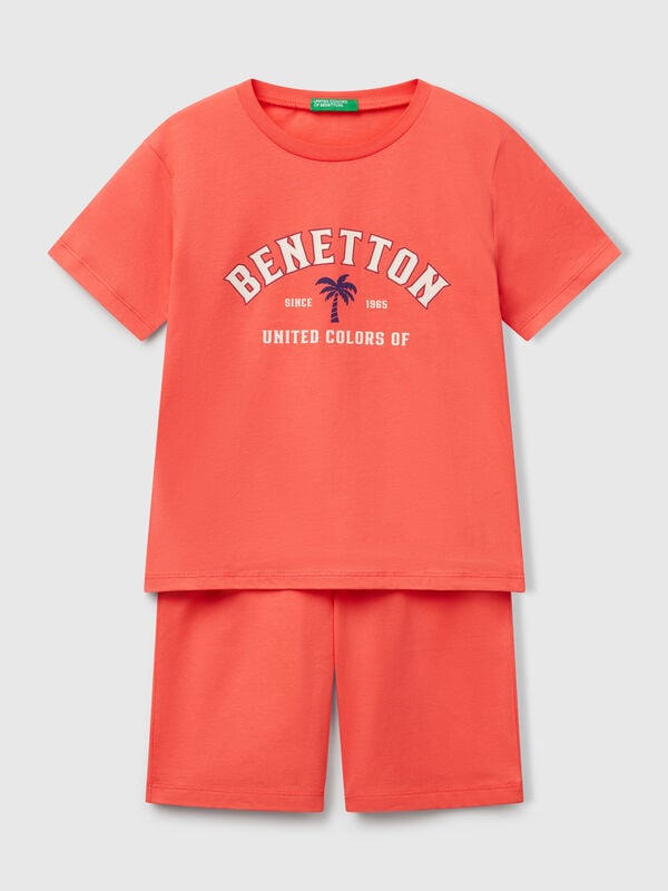 Pijama 100% algodón con logo Niño