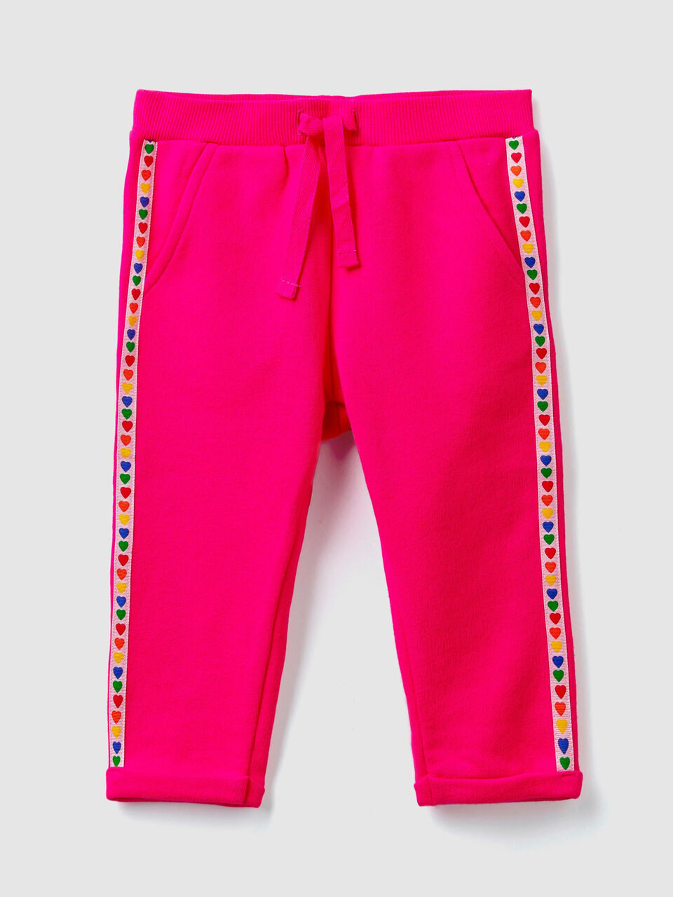 Pantalón de felpa con franjas image number 1