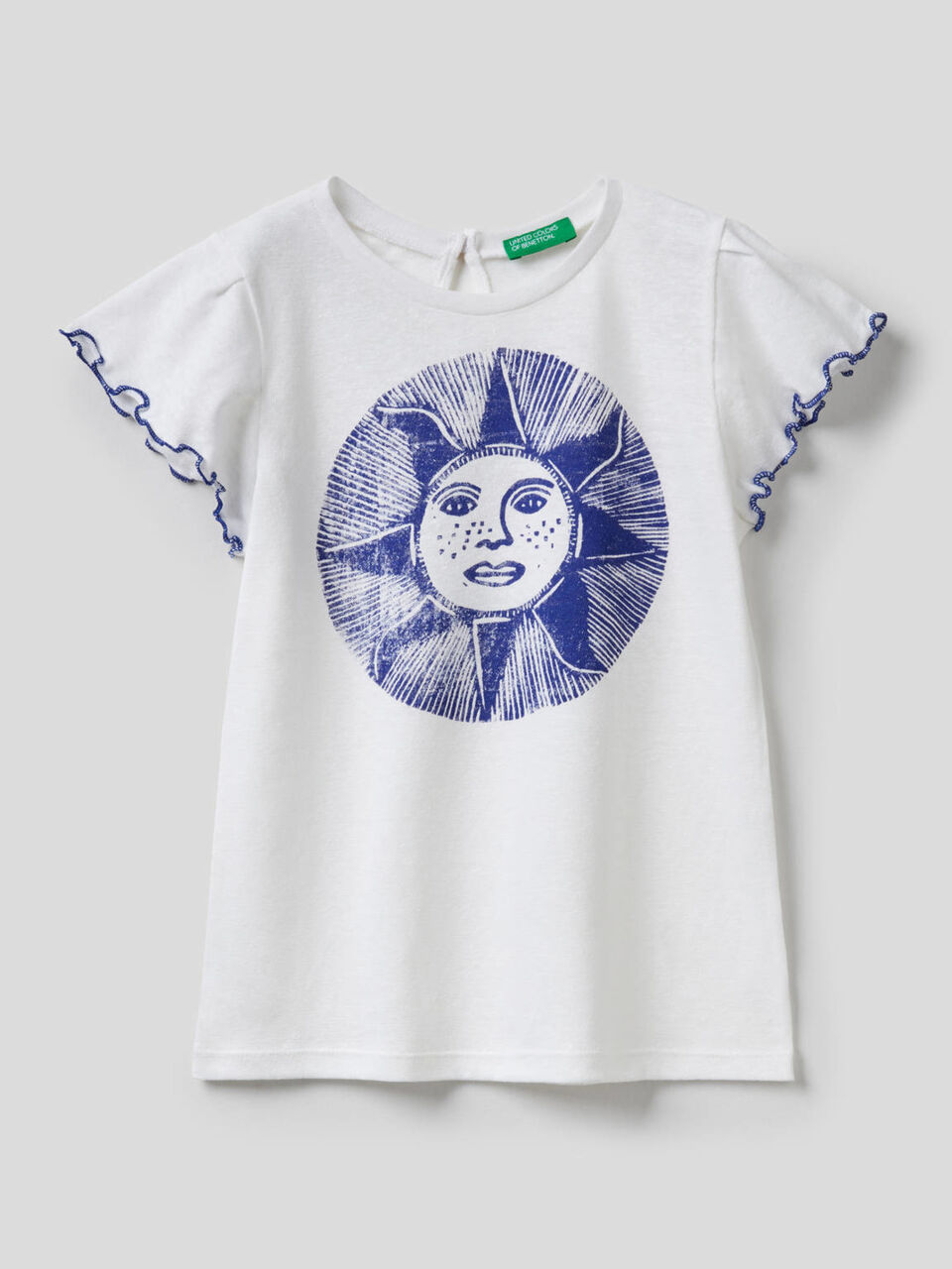 Camiseta con volantes en las mangas image number 1