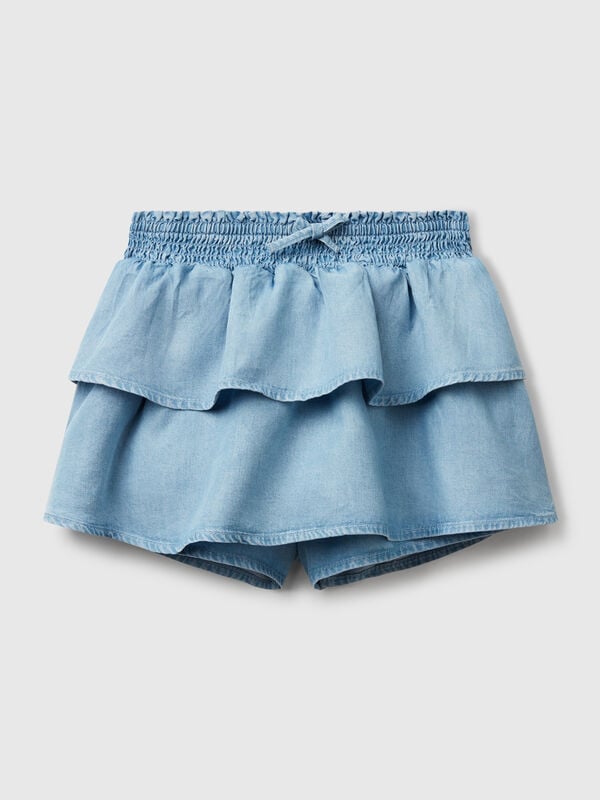 Minifalda de cambray con volantes Niña