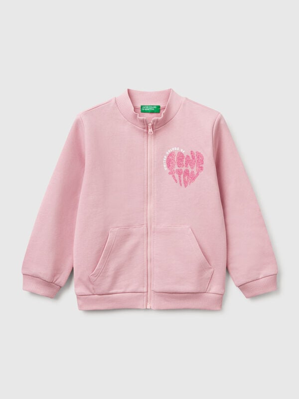 Sudadera con cremallera de algodón  Niña