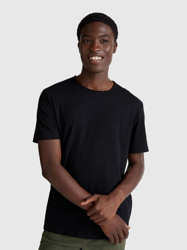 Camiseta de algodón flameado Hombre
