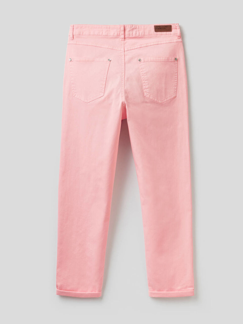 Pantalón boyfriend de algodón elástico image number 2