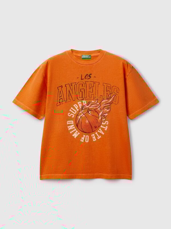 Camiseta con estampado delante y detrás Niño