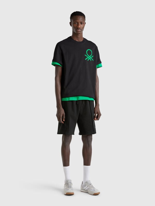 Bermudas de felpa de algodón  Hombre