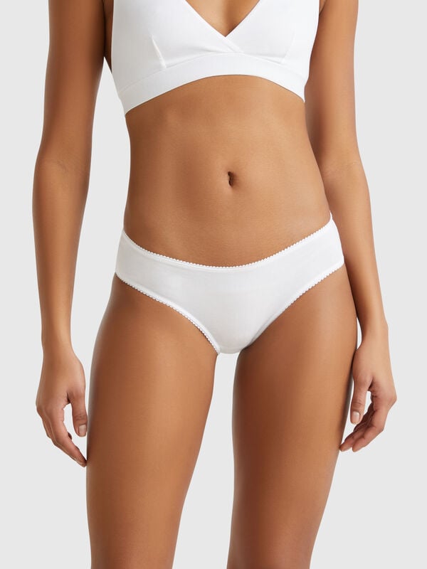 Braguitas básicas de algodón elástico Mujer