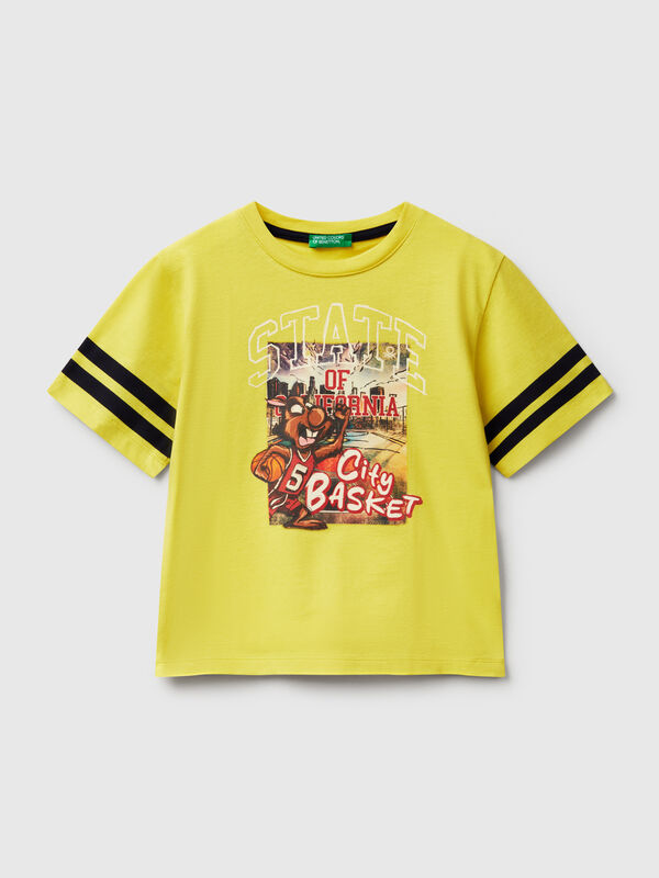 Camiseta over fit con estampado fotográfico Niño