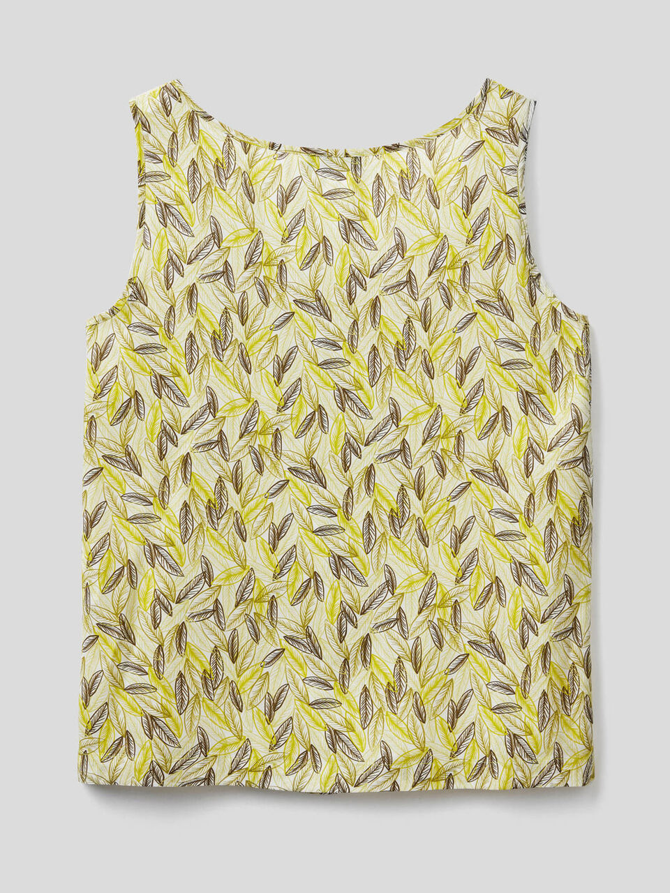Camiseta de tirantes amplia con estampado botánico image number 2
