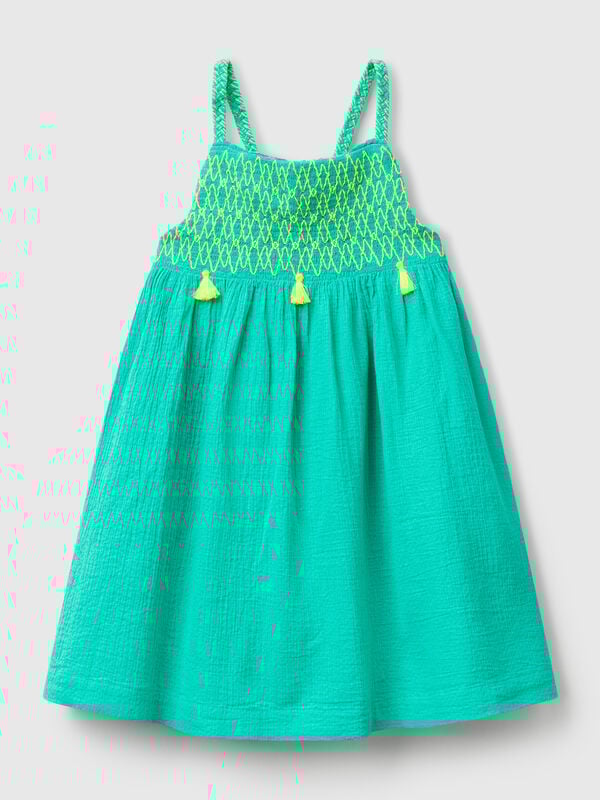 Vestido con borlas fluorescentes Niña