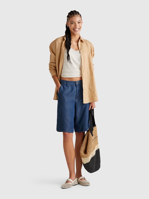 Bermudas de cambray Mujer