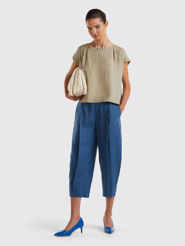 Pantalón de puro lino Mujer