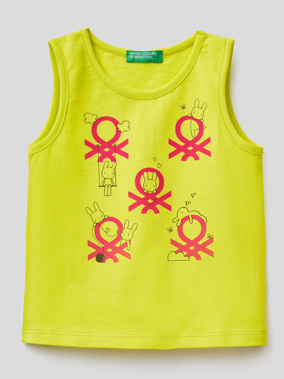 Camiseta de tirantes de algodón orgánico con estampado image number 1