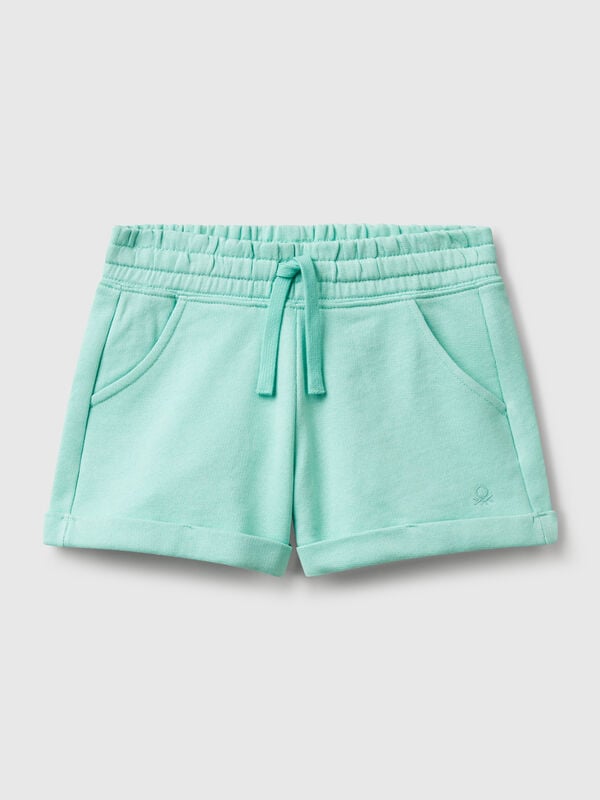 Pantalón corto polar 100% algodón. Niña