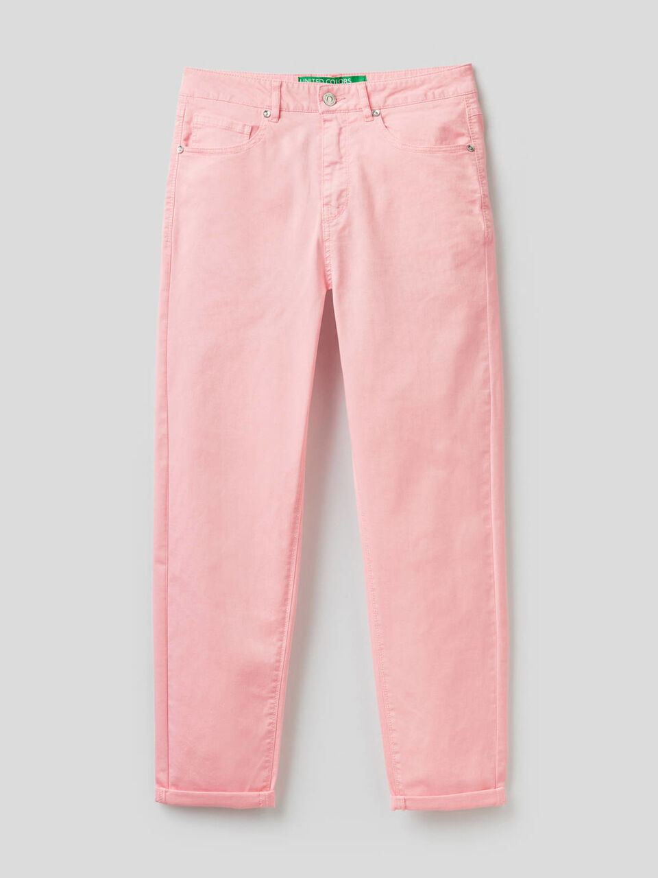 Pantalón boyfriend de algodón elástico image number 1
