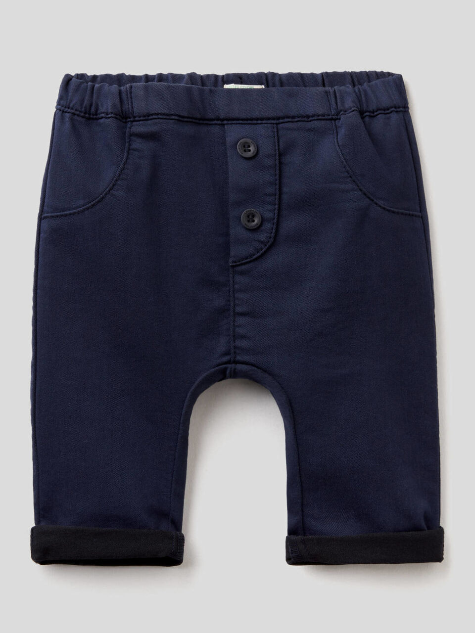 Pantalón de algodón elástico mixto image number null