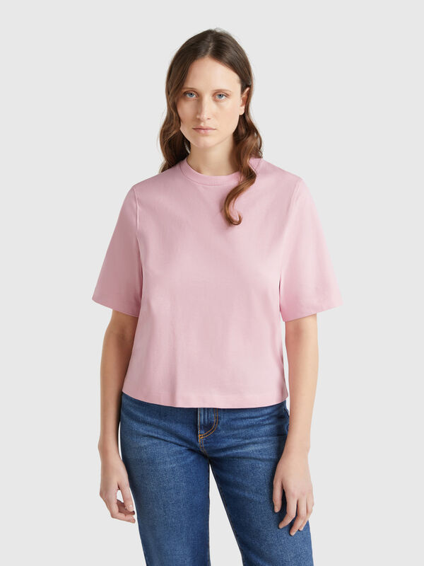 Camiseta boxy fit de 100 % algodón Mujer